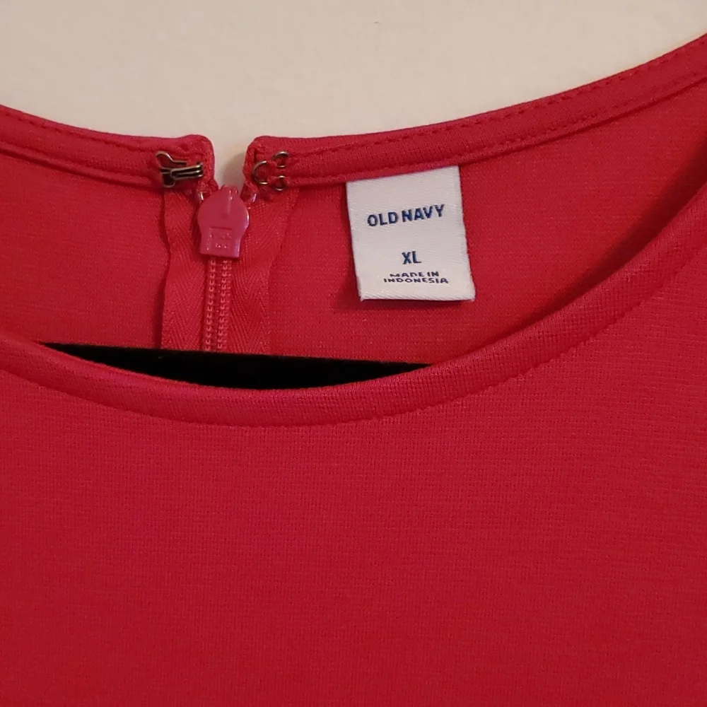 👗Old Navy Sleeveless Ruffle-Trim Sheath Dress for Women Pink Tangiers NWT👗 - Picture 3 of 8
